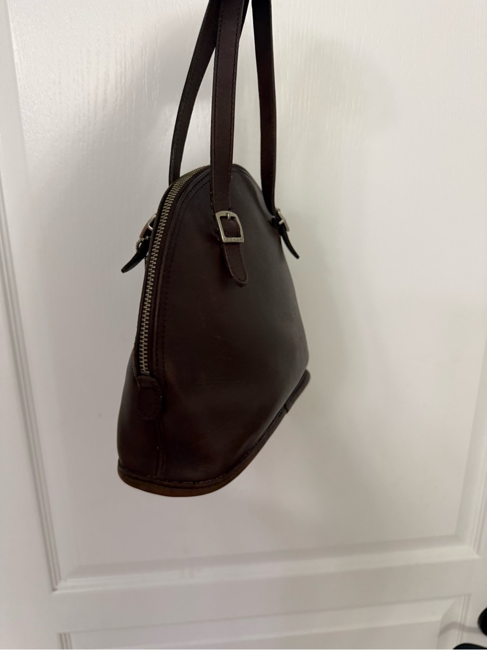 Vintage COACH Cha-Cha satchel Bag Mahogany Brown. - Picture 6 of 10